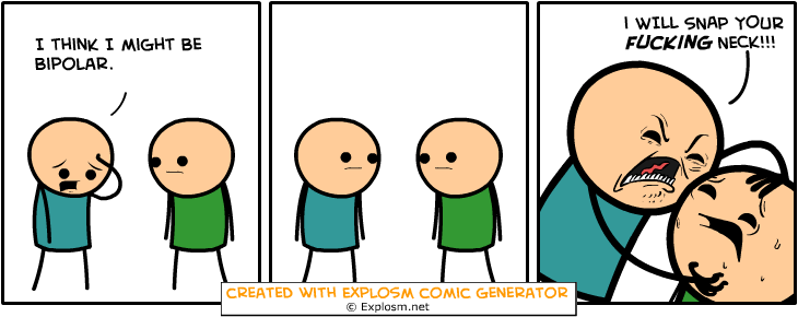 CaH Random Comic Comp. comp of random comics Enjoy. lmi DECIDED TD WHAT? NO ONE CARES, 1' DU' A IDIIOT. WITH EXPLA) GM CC). admin, cyanide and happiness random comic generator roll? we roll, then a random generated image appears? ya?