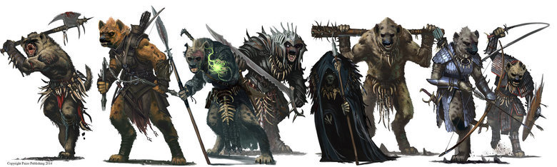 Character Art: Gnolls. Finally uploading Gnolls for those who have been asking, they barely eeked out a win over Dragonkin while Dwarves and Werecritters shared