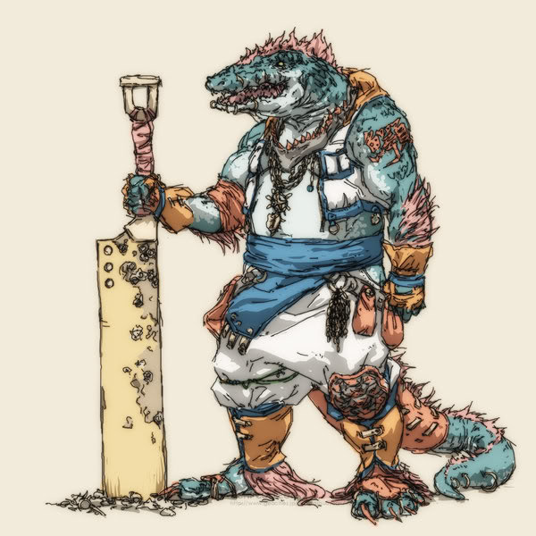 Character Art: Dragonkin/Lizardmen/Etc. This batch is a little smaller but was requested... I have a thing for large muscular lizard guys. But only if they're on top of a submissive woman, dominating their bootyhole. Actually, I'm into almost anything 