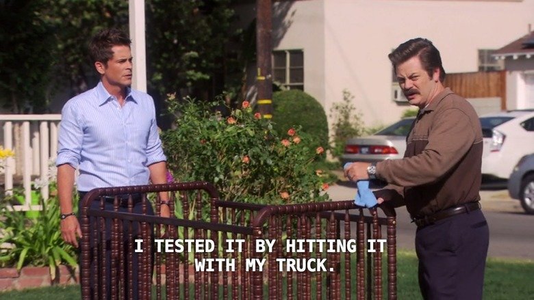 Crib. .. out of curiosity did he actually build that. i know he's actually a really good carpenter in real life so i wouldnt be surprised if thats not just a prop.