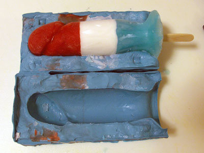 Crucial information. .. Protip..... You can buy kits for making a mold of your dick. Do that first. Then use that to do this. Now you have popsicles shaped like your dick. Now your gir