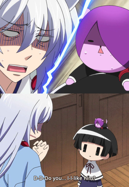 Cute. Sauce: Gugure! Kokkuri-san .