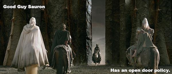 Good Guy Sauron. . mull Ell! Sultan. Sauron for president