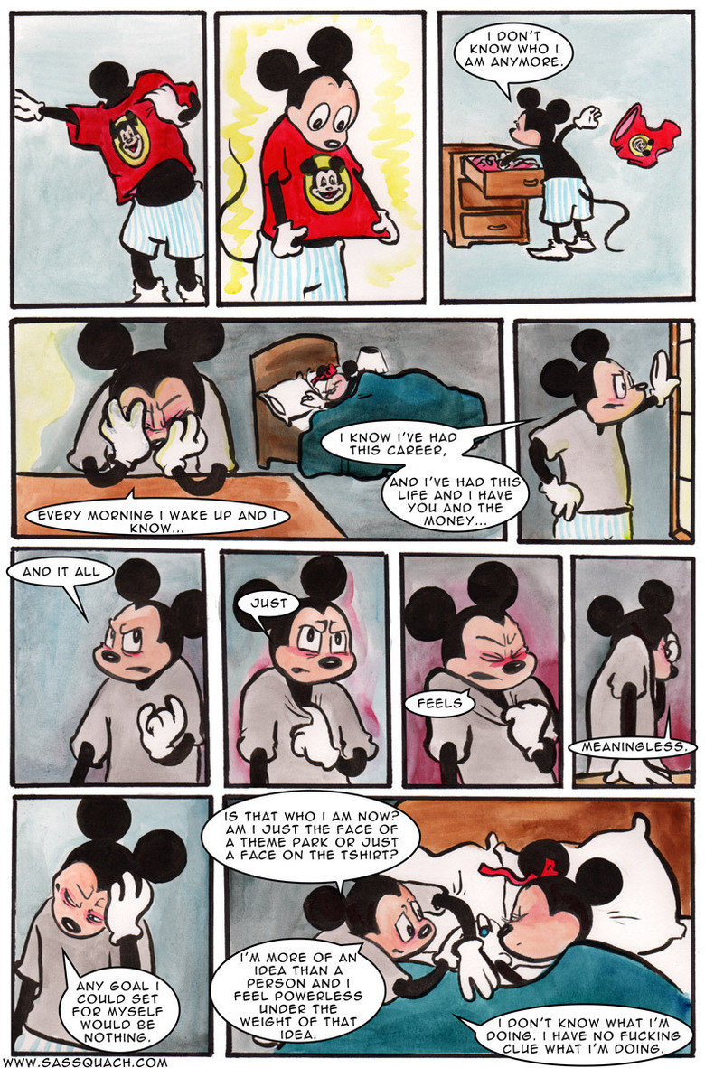 Growing older. .. Writing so good that i dont care that the art is bad. Bravo to whoever made this.