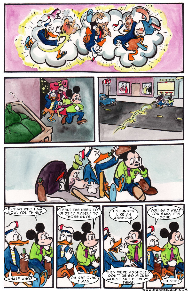 Growing older. .. Writing so good that i dont care that the art is bad. Bravo to whoever made this.