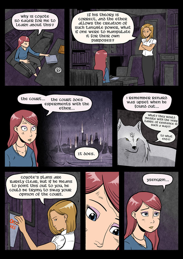 Gunnerkrigg Court: The Stone pt 2. Source: www.gunnerkrigg.com/ Please go there to read the whole thing. I'm not starting from the beginning because the art in 