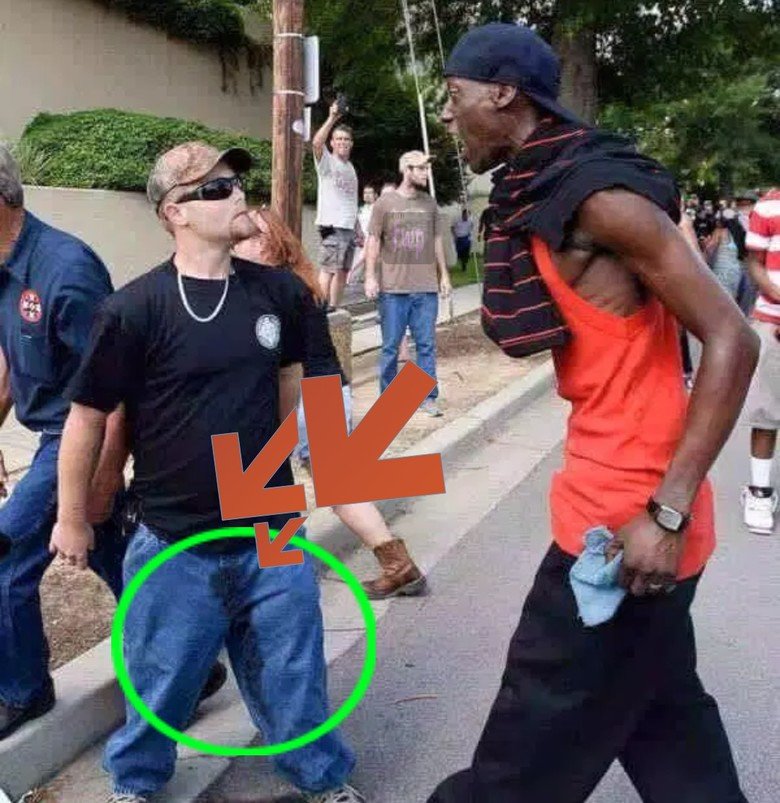 KKK Member Gets Pee Scared Out Of Him. .. Aww, cuckoldry