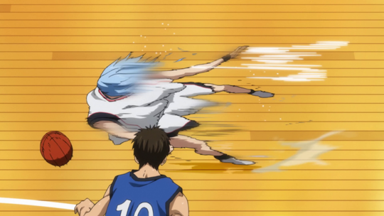 Kuroko's Basketball. When you're playing basketball and accidentlly warp out of your dimension.. fool, dont you realize? He was playing basketball while fighting a stand battle!