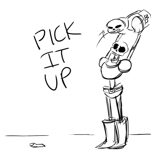 Sans, the dedicated lazybones. Source: deoxyrebornicleic.tumblr.com/post/134592394164/too-lazy-to-touch-the-ground.