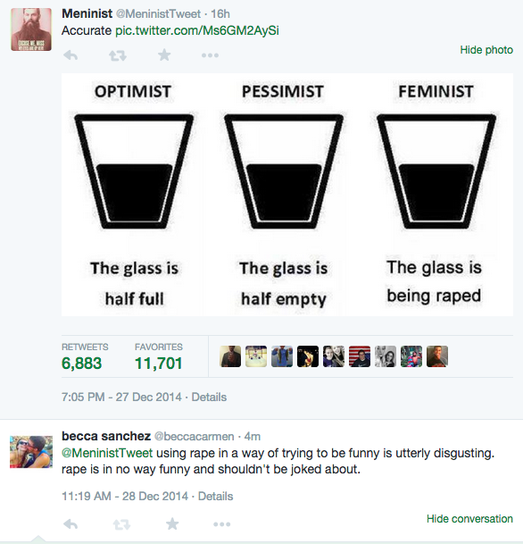 Shifting Into Maximum Over-Feminism. .. Honestly, I've become desensitized to all of this. Seen so much of this stuff on FJ it doesn't even make me angry.