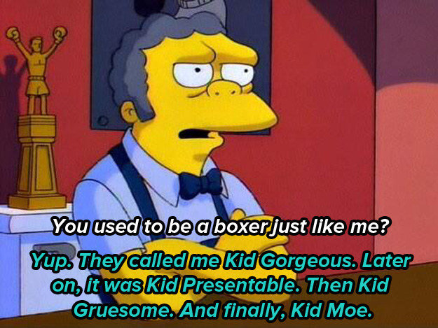 Simpsons Quote Comp. Shamelessly stolen from Buzzfeed for thumbs. Okay Mr Blurbs, here ore your 'T" ] h" Evye thirty r, minutes to grove your our, You hove ten 