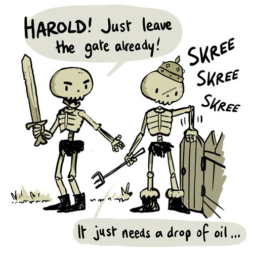 Skeleton attack. tapastic.com/episode/182142.. Love me some skellomen