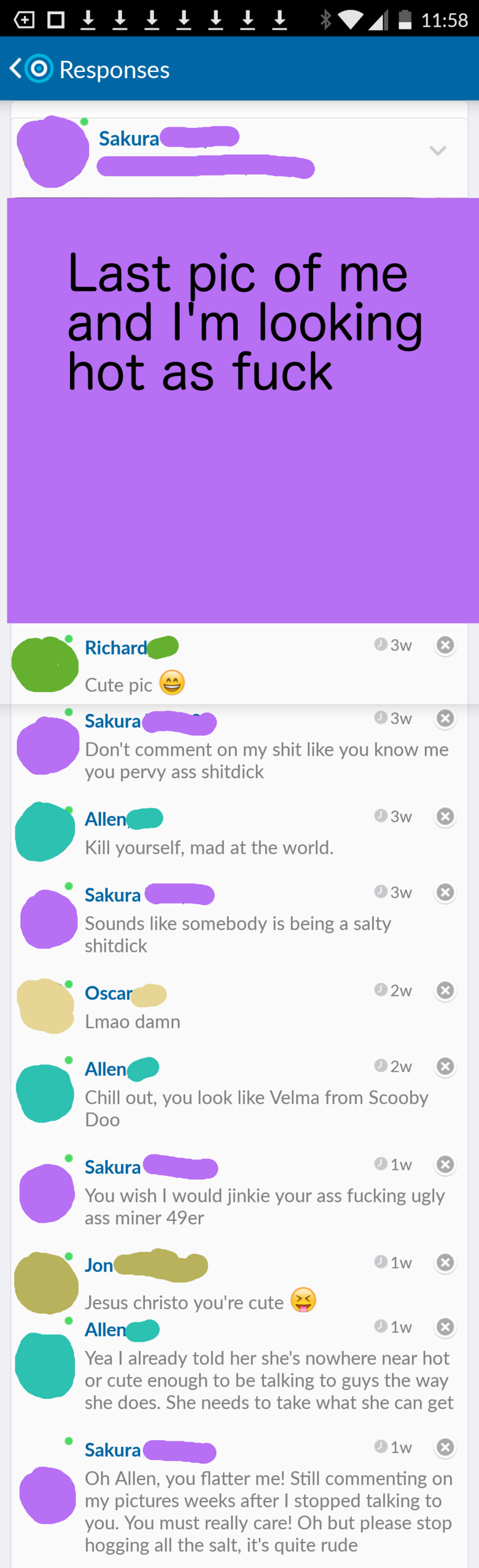 Skout Adventures Part 3. I messed with anybody that commented on my pictures too. Remember! This isn't really me. I don't actually think this stuff, I'm just in