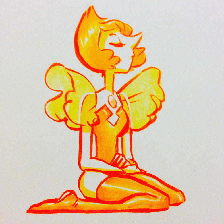 Steven Universe Comp 76. Understanding fusion. I don't usually post stuff like this but omg that saphire... I love it.