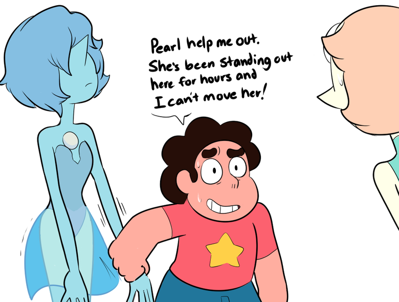 Steven Universe Comp 76. Understanding fusion. I don't usually post stuff like this but omg that saphire... I love it.