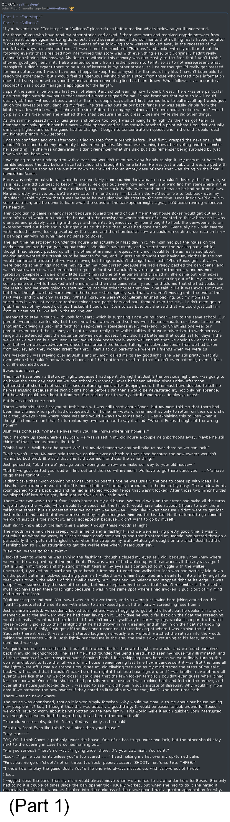 Stuff I stole from /x/. This is going to be a long one folks, but it's pretty good. I know that this is an r/NoSleep post, but I found it on /x/.. Footsteps Thi