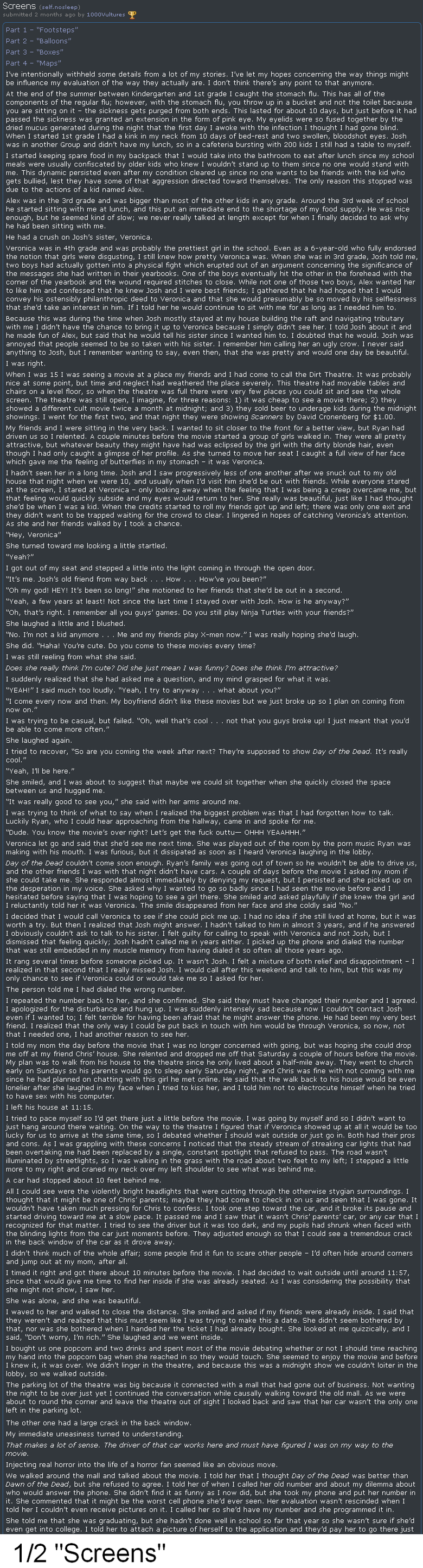 Stuff I stole from /x/. This is going to be a long one folks, but it's pretty good. I know that this is an r/NoSleep post, but I found it on /x/.. Footsteps Thi