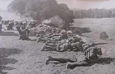 War: World War I. British flocking recruitment centers at the outbreak of the war. Russian troops mobilizing for the war. French troops being mobilized. German 