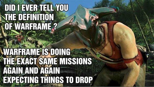 Warframe Comp. The recipe calls for 2 tbs of salt..... This game turned me off with how much grinding I needed to do. Great concept, amazing art, but holy crap this game is like officework