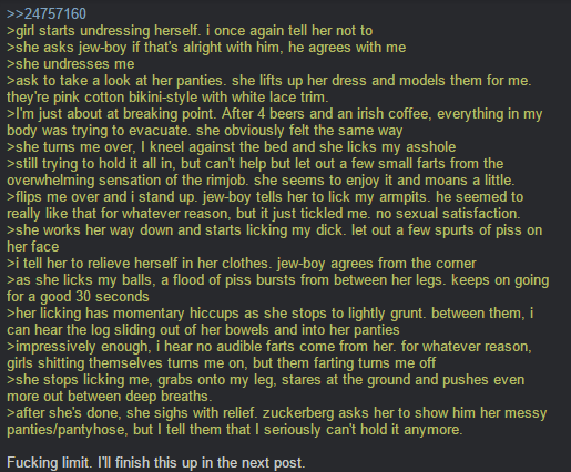 what the kids are into these days. . Anonymous 2 hours ago No. 24756527 What' s the weirdest thing you' or or done with another person, moots? Host took a dump 