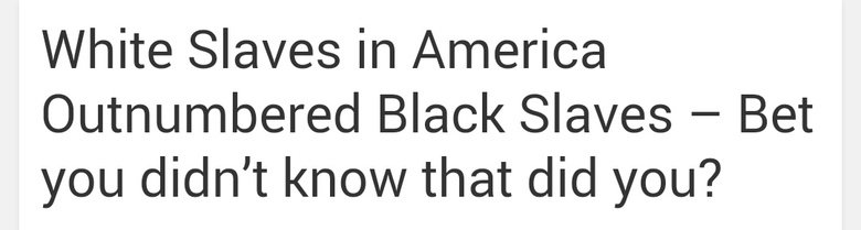Which Slaves Cost More?. .. The worst thing is when and radical leftists try to use "white guilt" on me with this approach. As if my ancestor's suffering is not as important beca