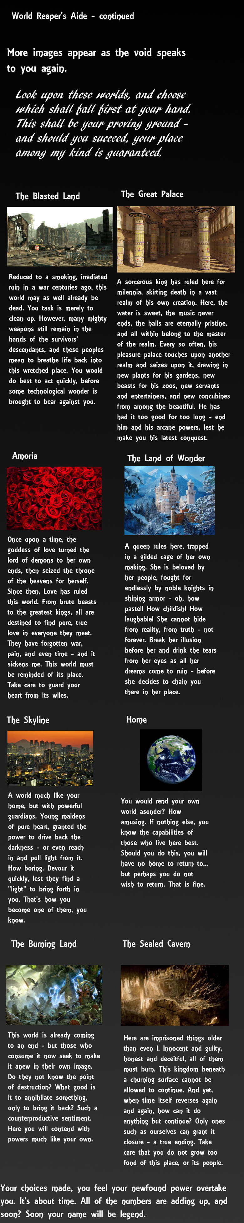 World Reaper CYOA. .. The Deceiver Spy&amp;Cult Earth